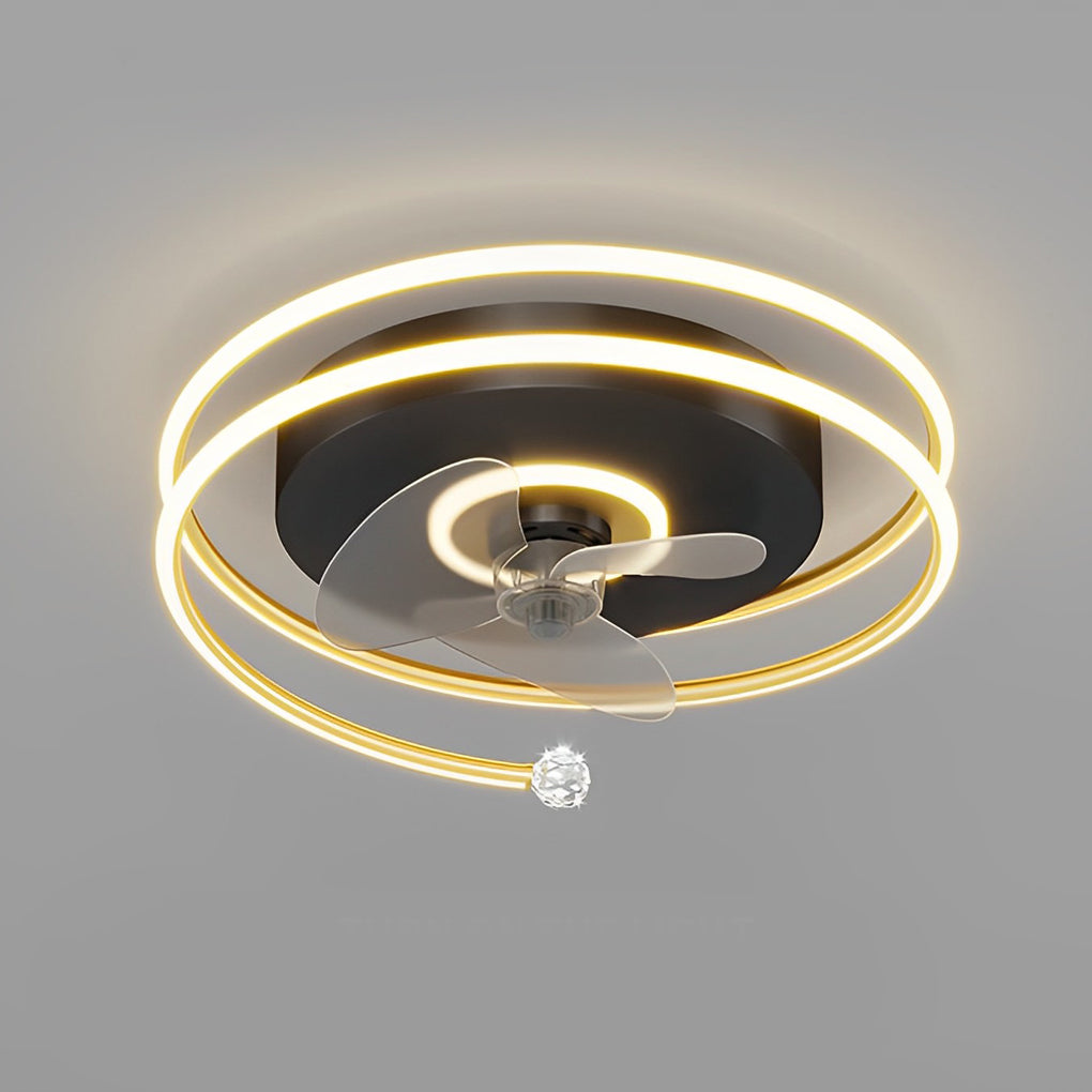 Minimalist Circular Mute LED Nordic Bladeless Fan
