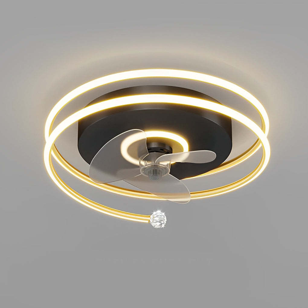 Minimalist Circular Mute LED Nordic Bladeless Fan