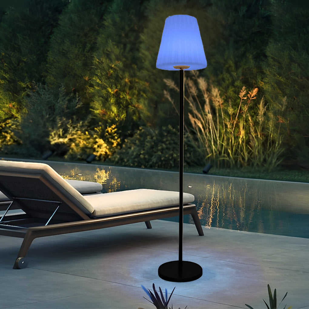 Modern app-control outdoor floor lamps in synthetic — Dimmable with Remote