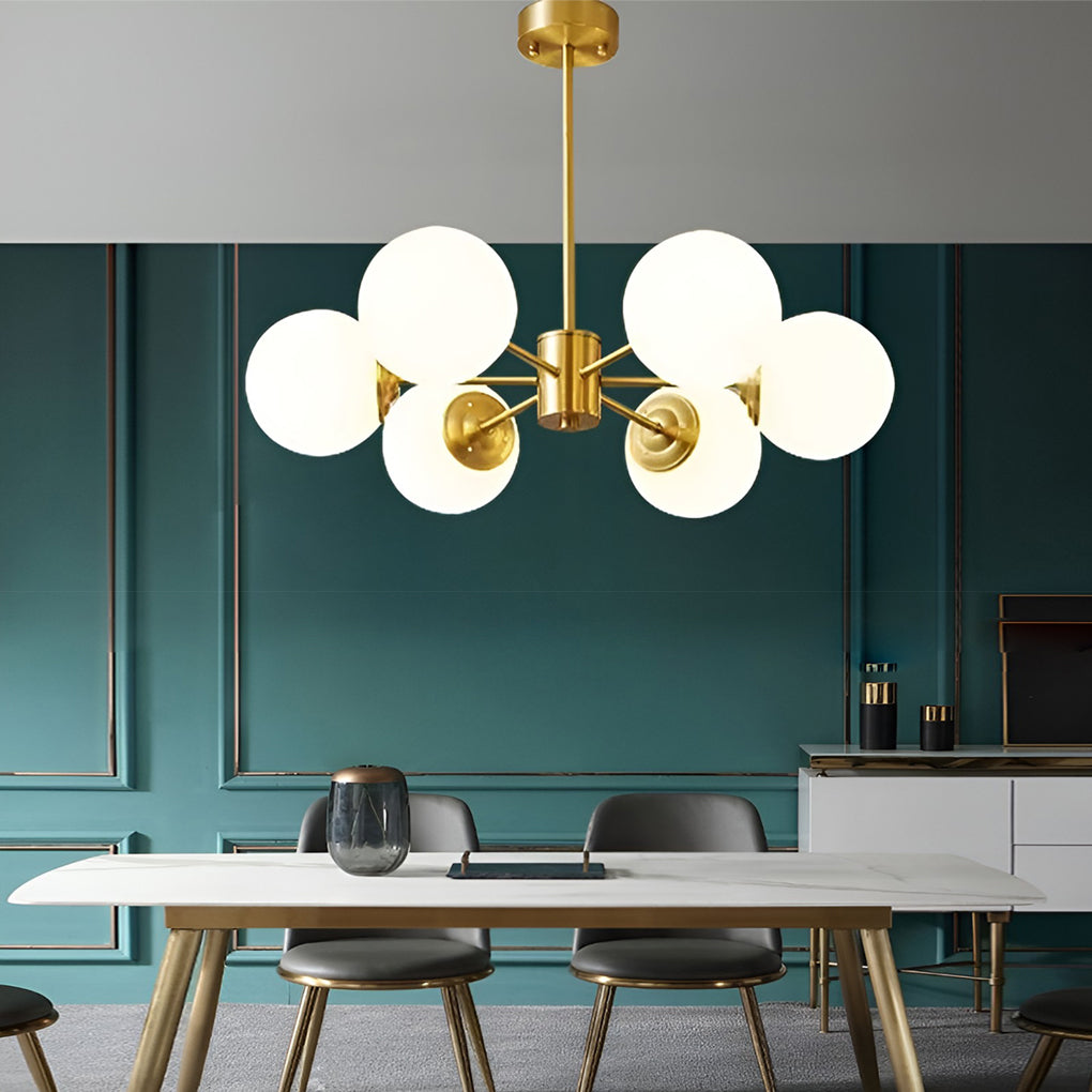 Modern 3-step 6-light chandeliers in metal — 8-Light