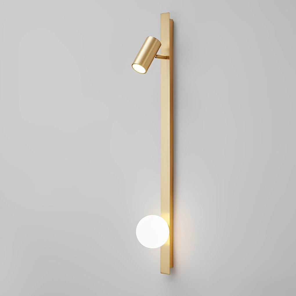Long Strip LED Three Step Dimming Wall Lamp with Adjustable Spotlight-Lighom