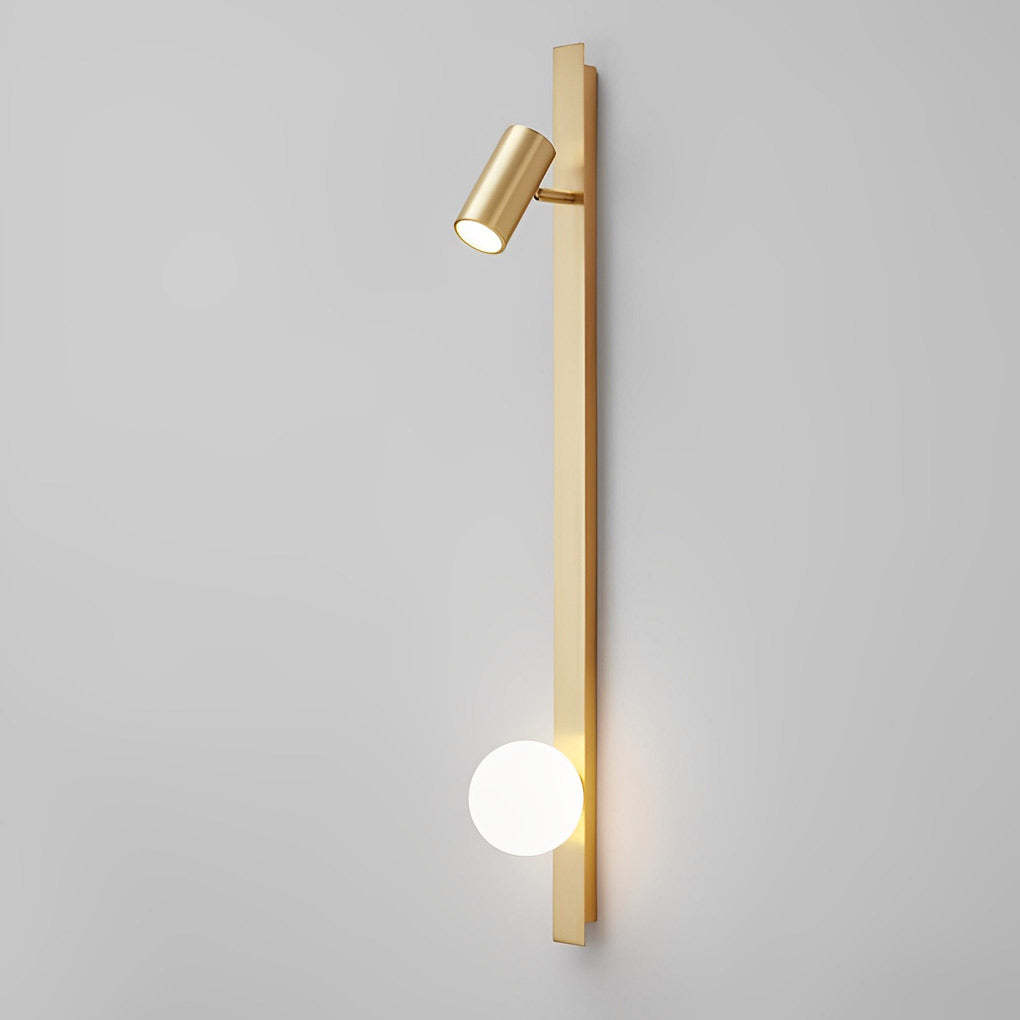 Long Strip LED Three Step Dimming Wall Lamp with Adjustable Spotlight-Lighom