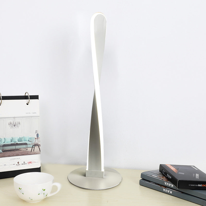 White minimalist twisted nightstands