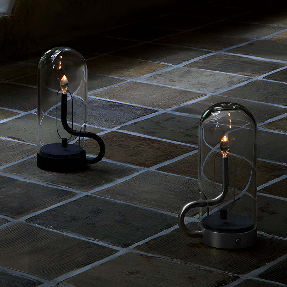 Glass Dome HYMN Accent Table Lamp - LED Candle-Lighom
