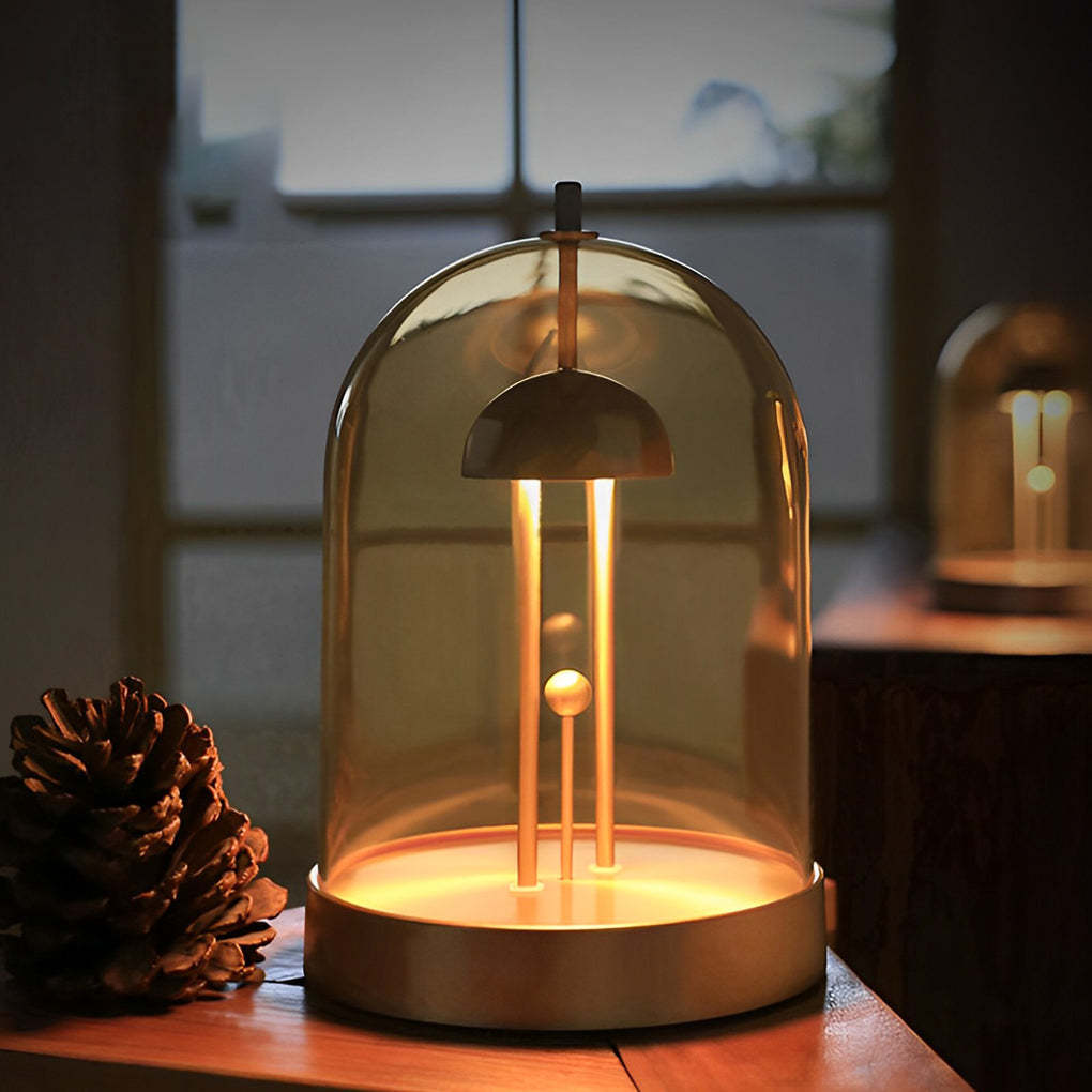DIY Dome Detachable Smoked Glass Ambient Lamp — Gold