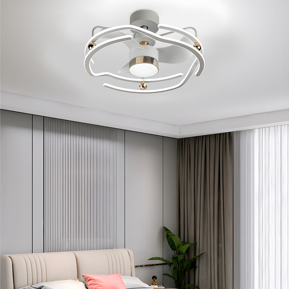 23.6 in. Low Profile Dimmable Ceiling Fan with Remote