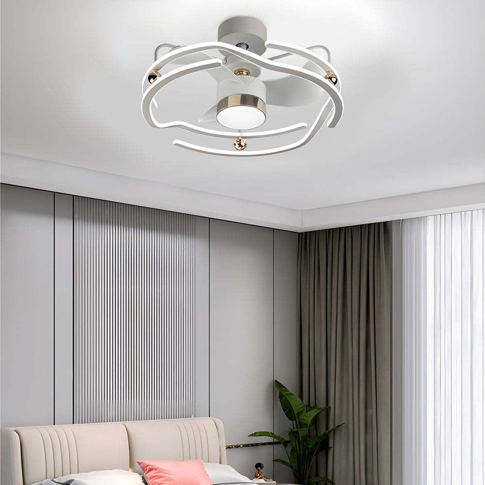 23.6 in. Low Profile Dimmable Ceiling Fan with Remote