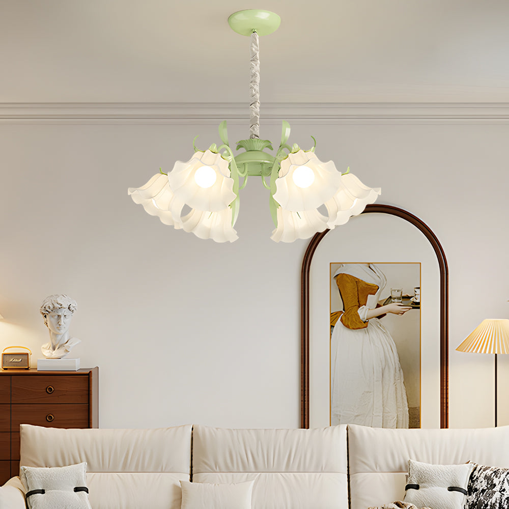 Flower Leaf Dimmable French Chandelier Lamp