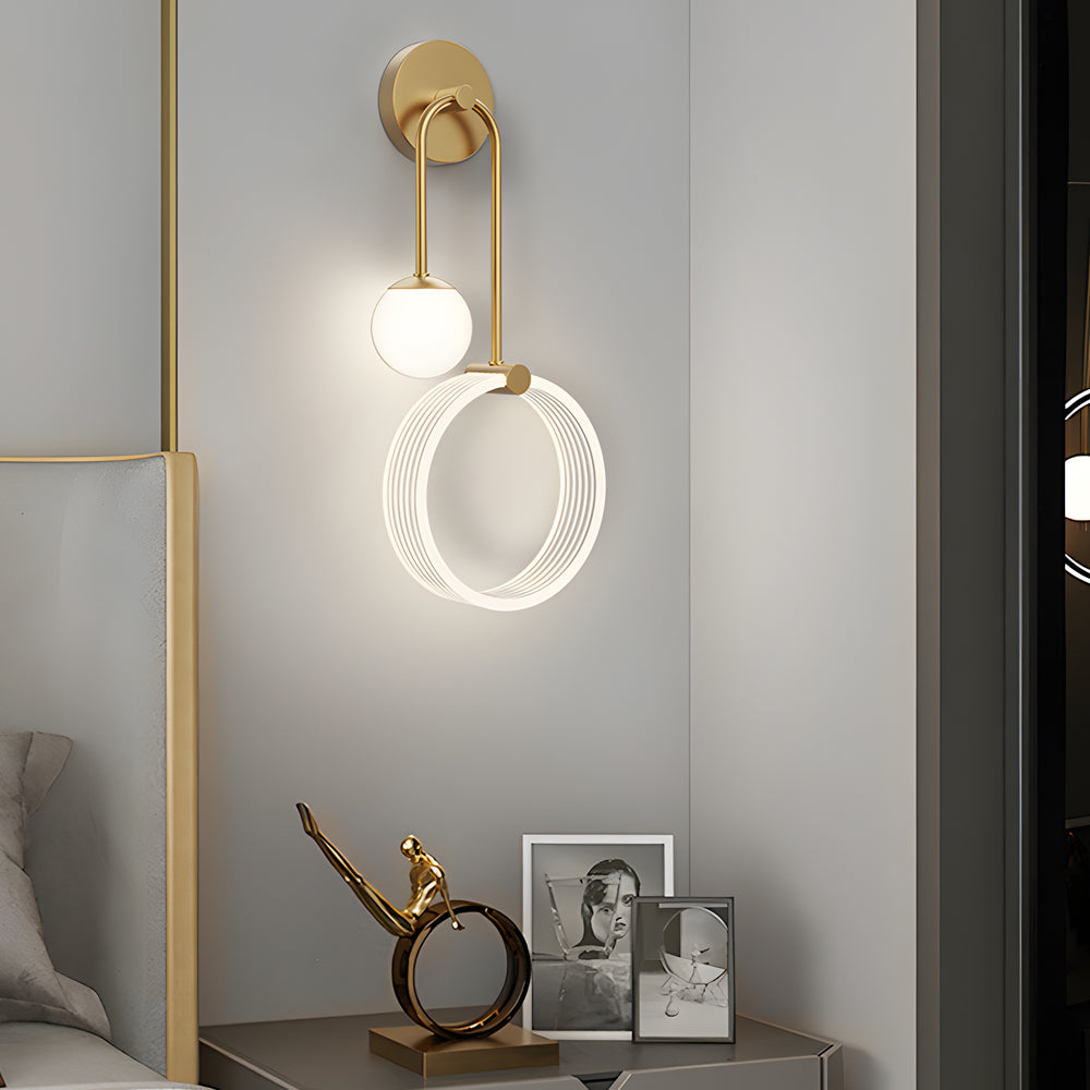 Modern Acrylic Ring 2-Light LED Wall Sconce