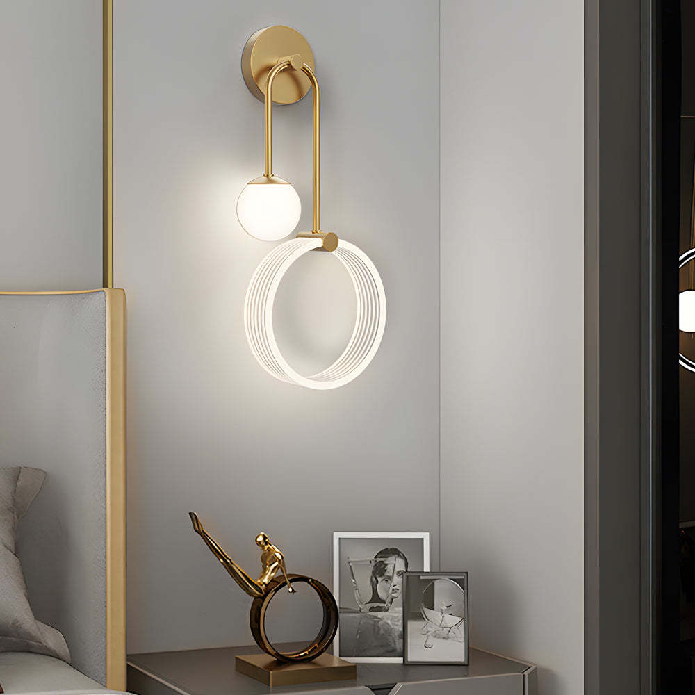 Modern Acrylic Ring 2-Light LED Wall Sconce