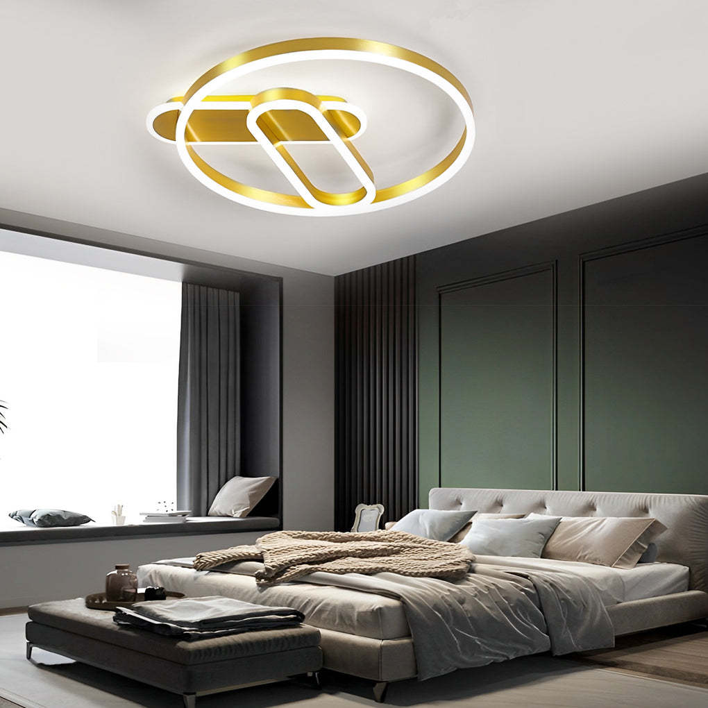 Geometric Circle LED Modern Flush Mount Ceiling Light