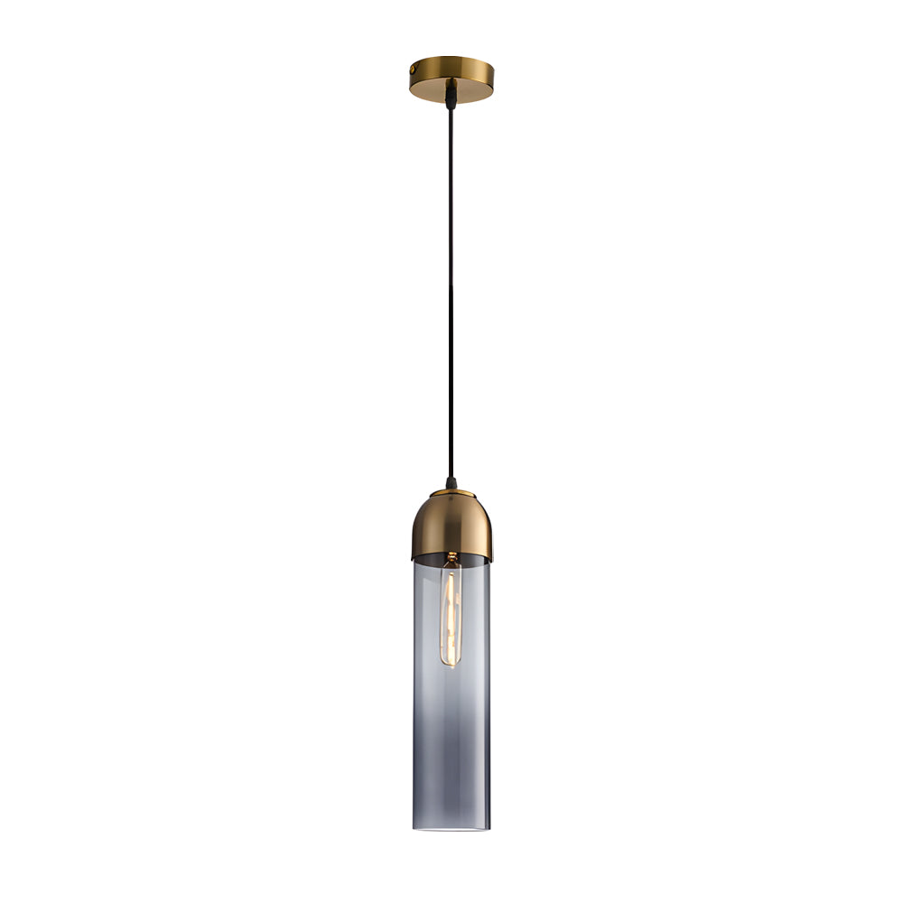 Long Tube Glass Bottle Nordic Small Chandelier