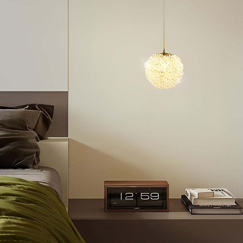 Round Luxury Crystal Ball Dimmable Modern Pendant