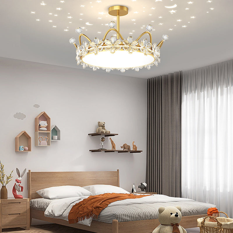 Crown Dimming Starry Sky Projection Ceiling Light