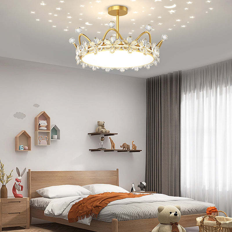 Crown Dimming Starry Sky Projection Ceiling Light