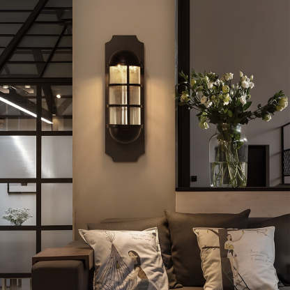 Inspired by Telephone Booth Retro Iron and Glass LED Sconce Light-Lighom