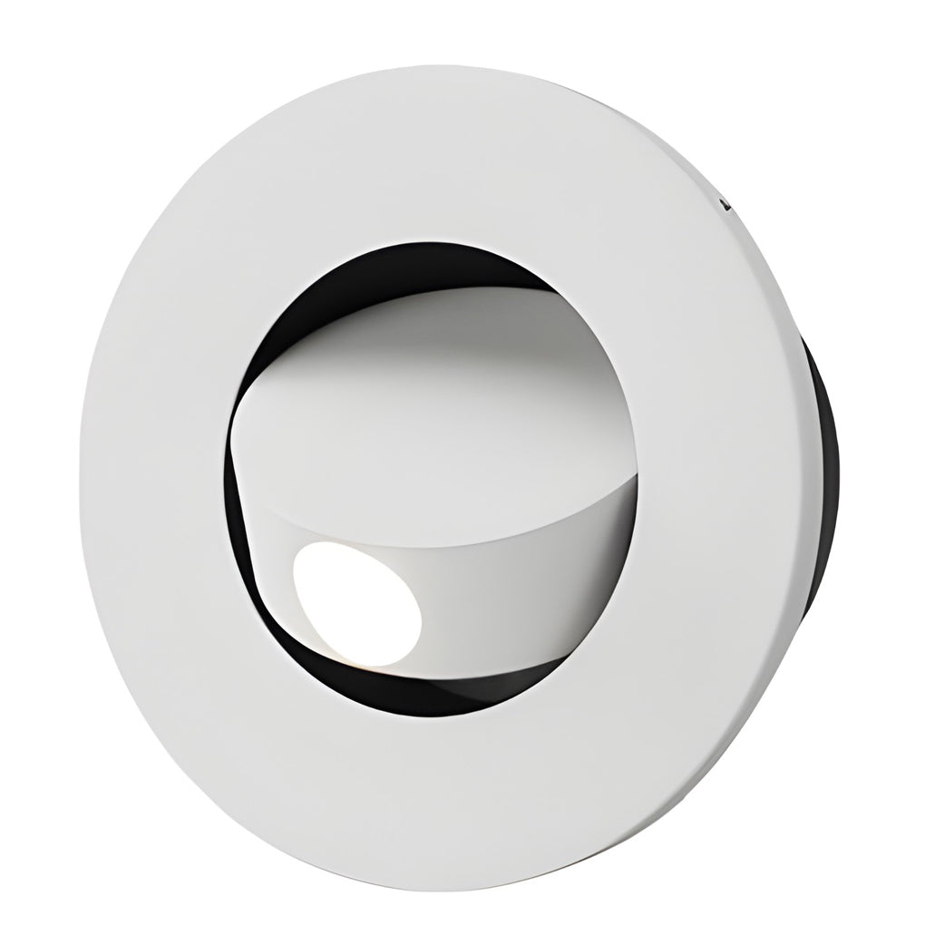 Round Square Adjustable 3W LED Recessed Nordic Wall Lamp Sconce Lighting-Lighom