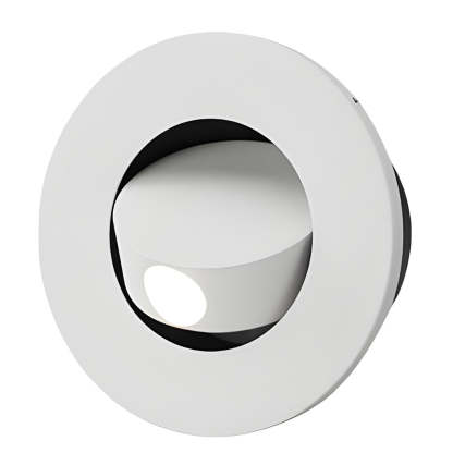 Round Square Adjustable 3W LED Recessed Nordic Wall Lamp Sconce Lighting-Lighom