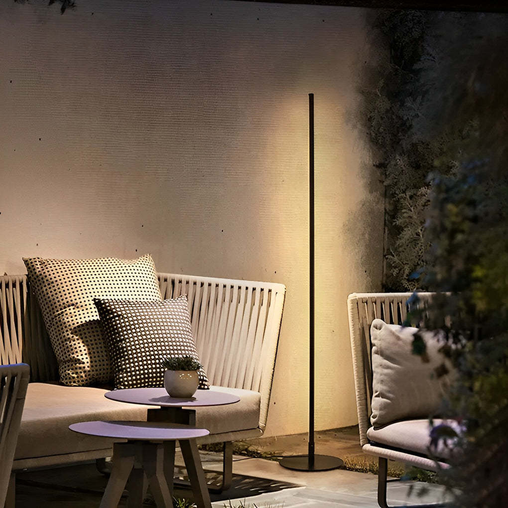 Waterproof Minimalist Outdoor Strip LED Floor Lamp-Lighom