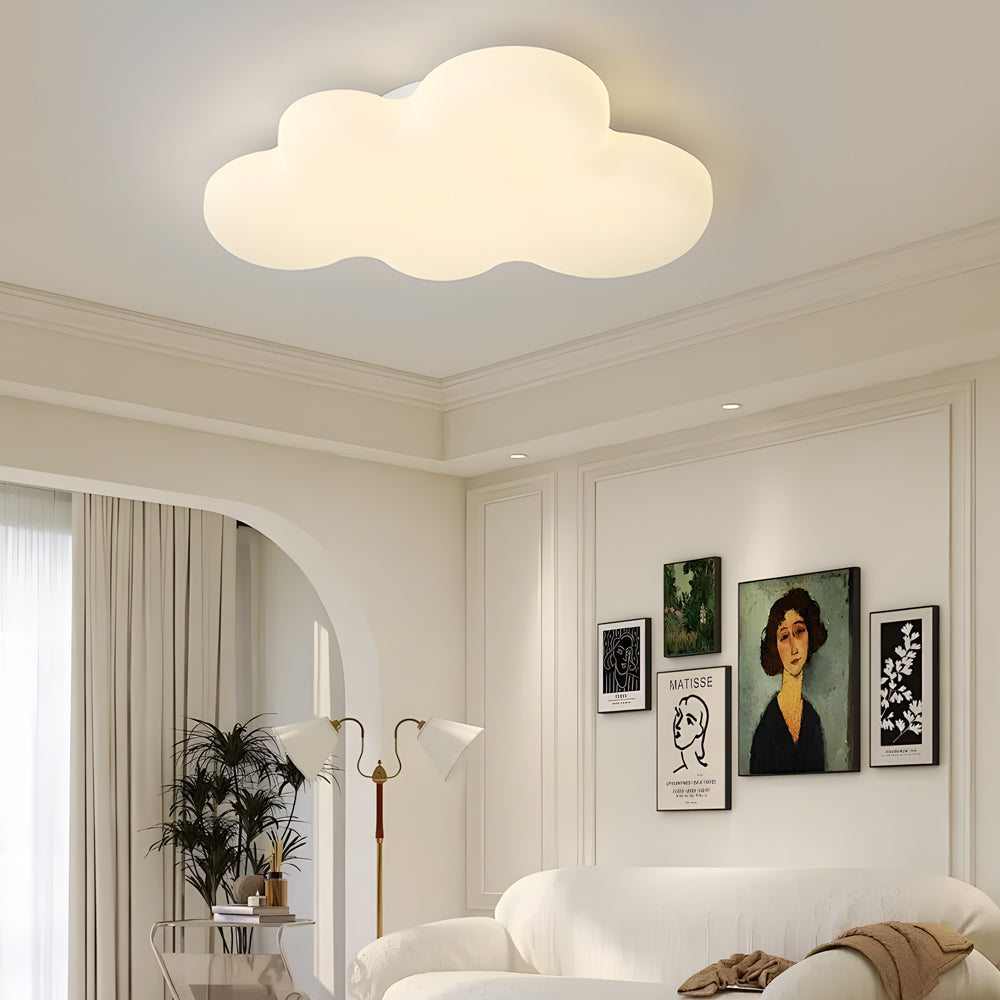 Cartoon Cloud Milky White Modern LED Ceiling Light