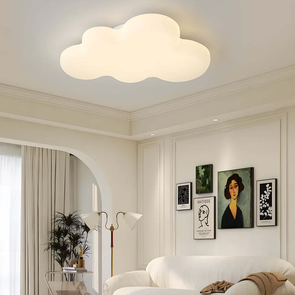 Cartoon Cloud Milky White Modern LED Ceiling Light