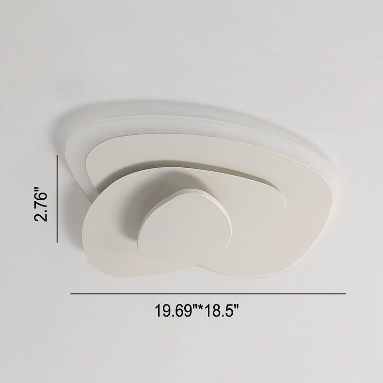 Nordic Geometric Wrought Iron Flush Ceiling Light