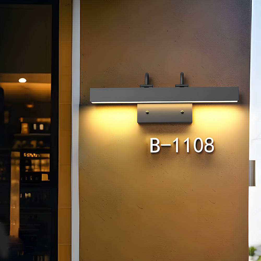 Black LED Wall-Mounted Light for House Number-Lighom