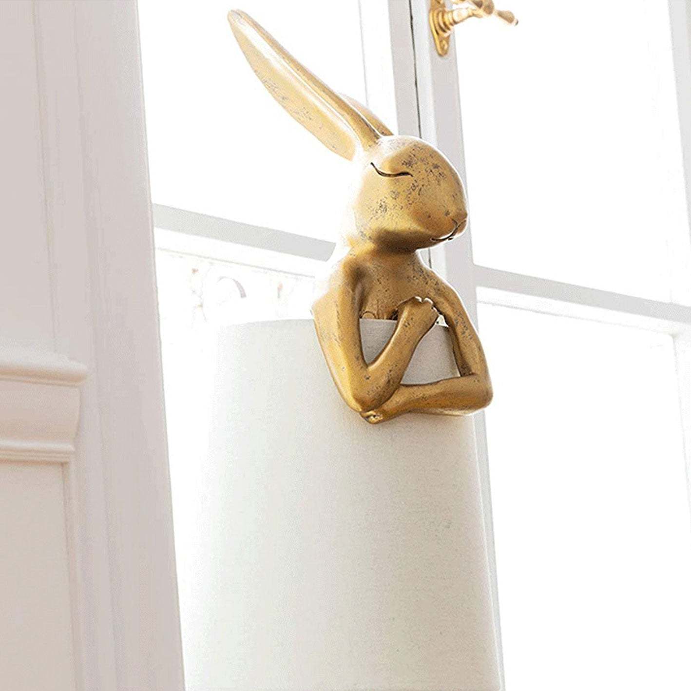 Nordic Apron Rabbit Resin Table Lamp