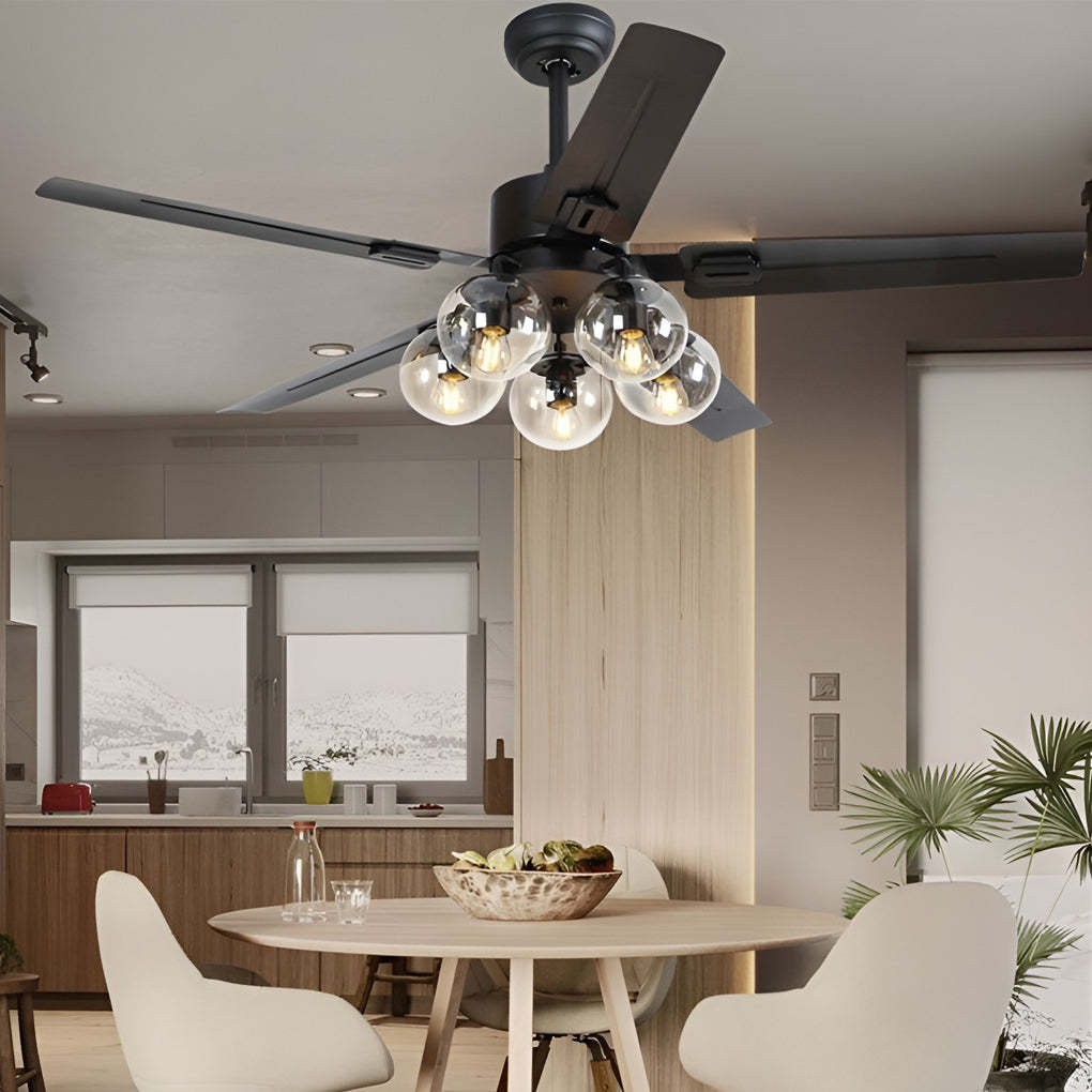 42" 5-Light Silent Nordic Flush Mount Ceiling Fan
