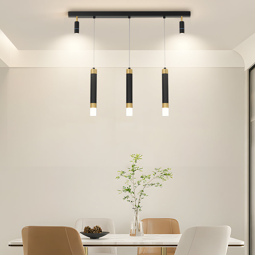 Minimalist Linear 3-Step Dimming Modern Dining Chandelier
