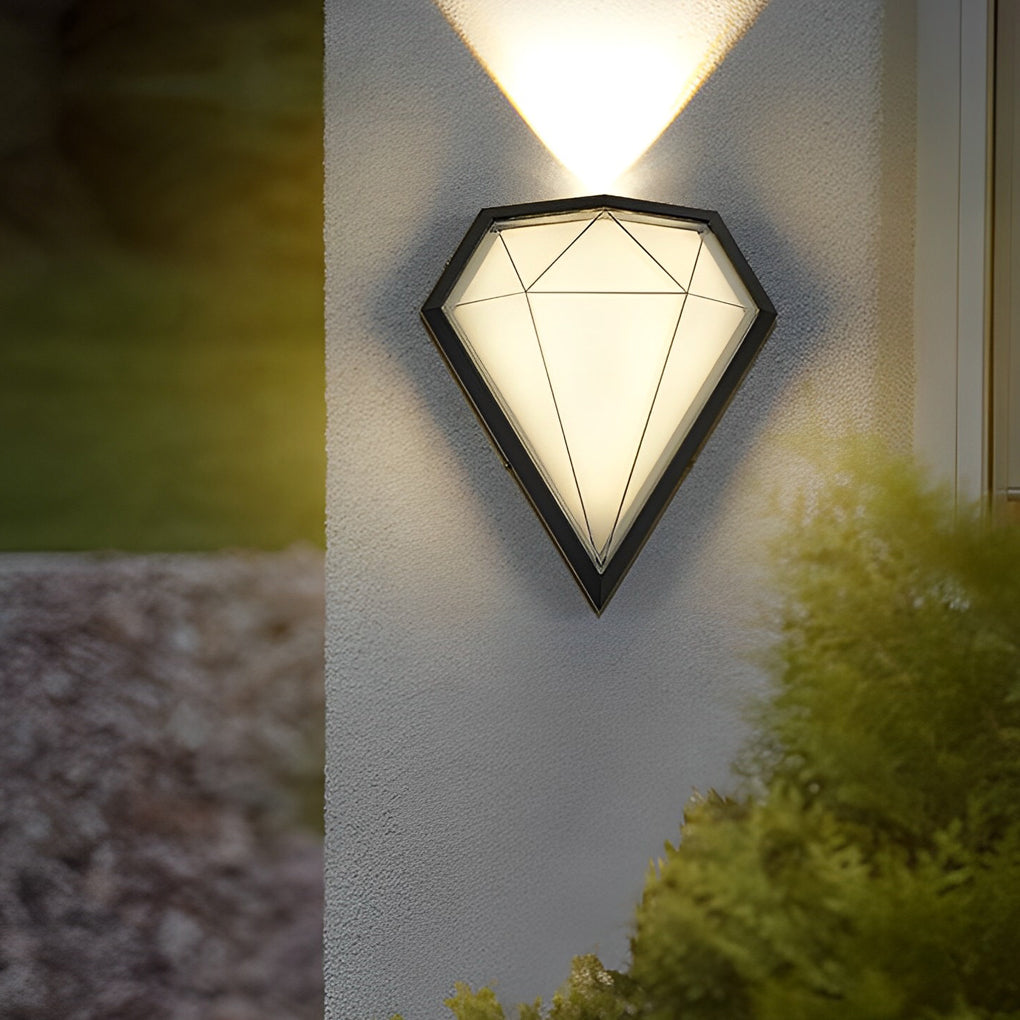 Geometric Black LED Modern Exterior Wall Lamp
