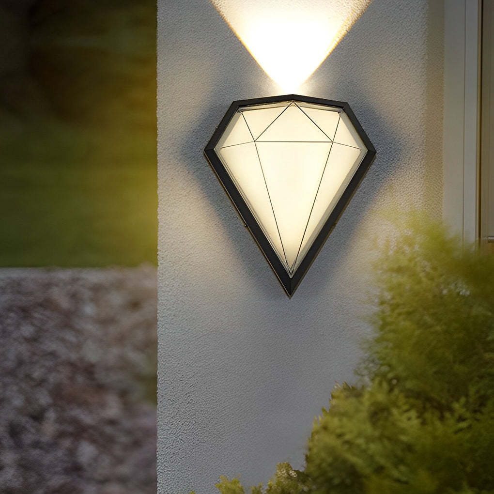 Geometric Black LED Modern Exterior Wall Lamp