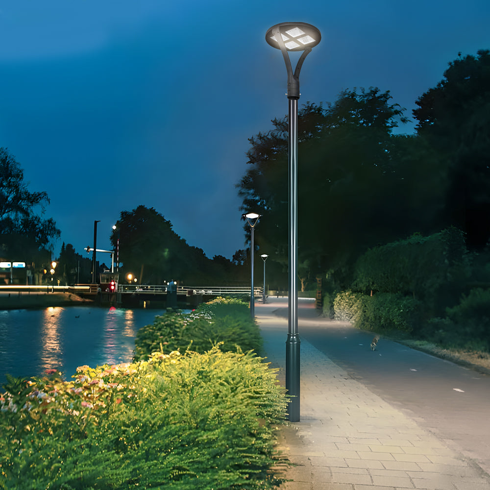 Round Waterproof LED Single/Two Arm Post Top Light-Lighom