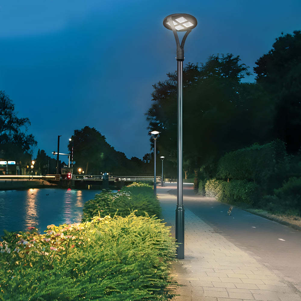 Round Waterproof LED Single/Two Arm Post Top Light-Lighom