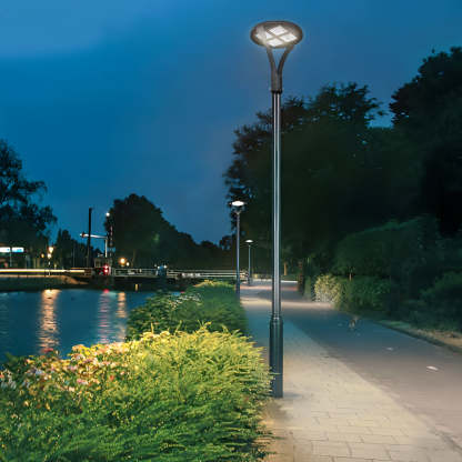 Round Waterproof LED Single/Two Arm Post Top Light-Lighom