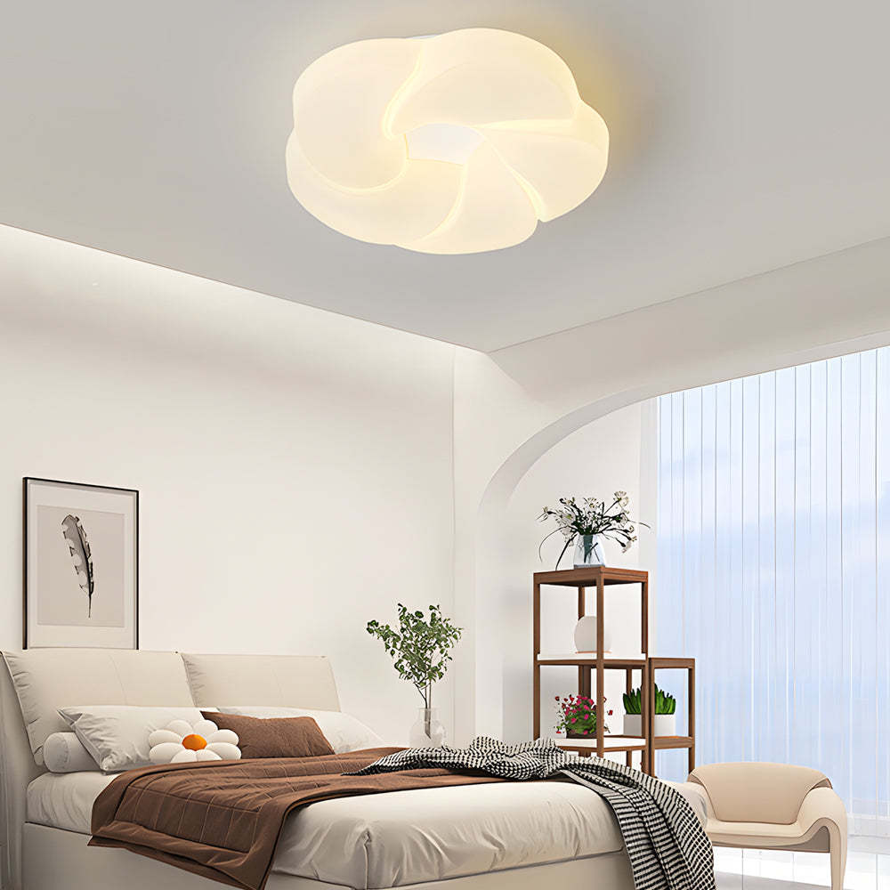 Milky White Flower LED Modern Ceiling Light