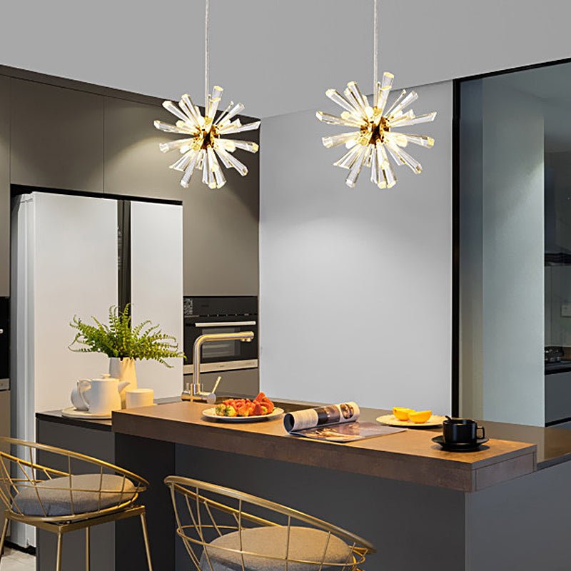 Glass Dandelions Fireworks Flower Three Step Dimming Nordic Pendant Lights-Lighom