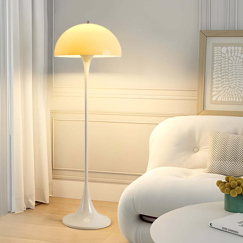 Downlight White Dimmable Mushroom Dome Floor Lamp