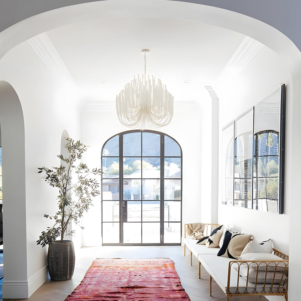Whitewashed Wood Tilda Large Chandelier