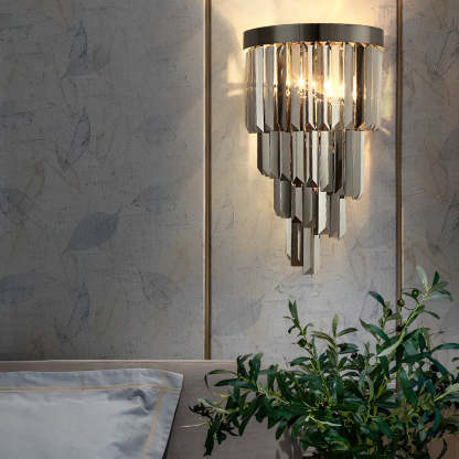 Creative Crystal Metal Three Step Dimming LED Post-Modern Wall Lamp-Lighom