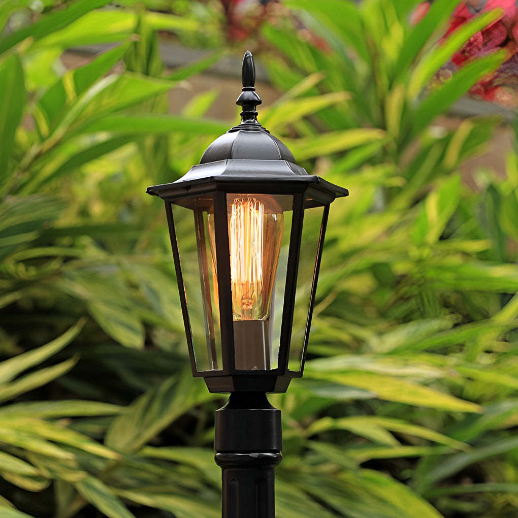 Traditional Black E27 LED Path Post Light