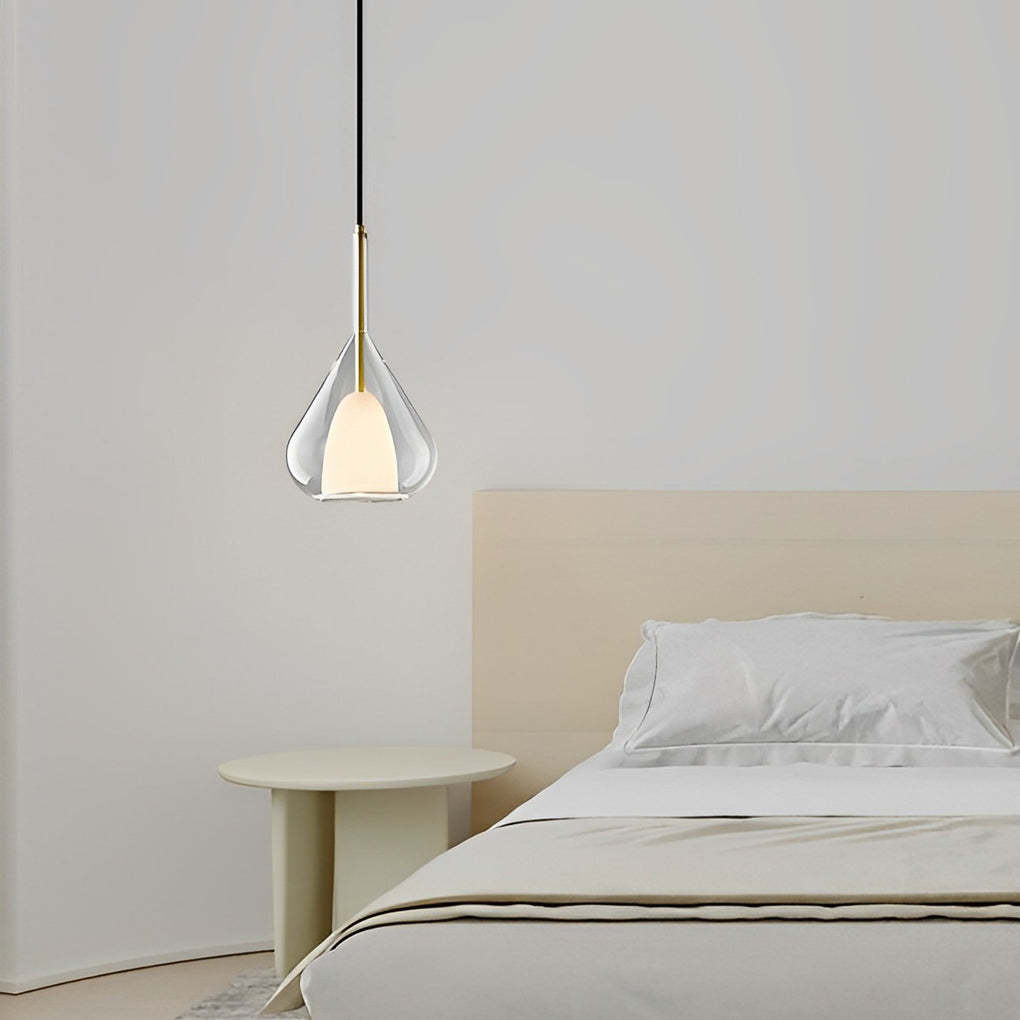 Raindrop Double Layer Glass Nordic Small Chandelier