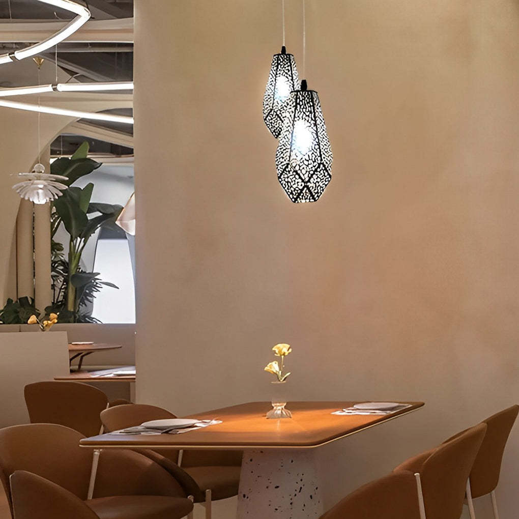 Hollow Stainless Steel Gourd Postmodern Chandelier