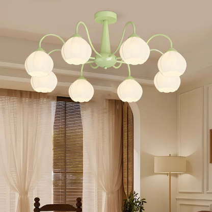 8-Flower Bell Orchid Modern Ceiling Light