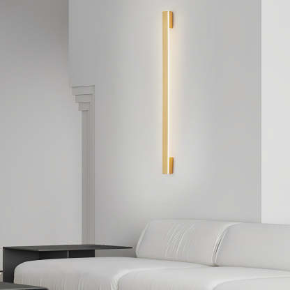 Long Strip Minimalist Three Step Dimming LED Copper Modern Wall Lamp-Lighom