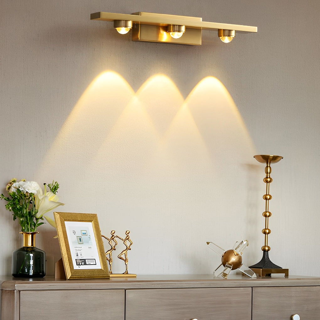 3/4-Light Copper LED Wall Washer Nordic Wall Sconce