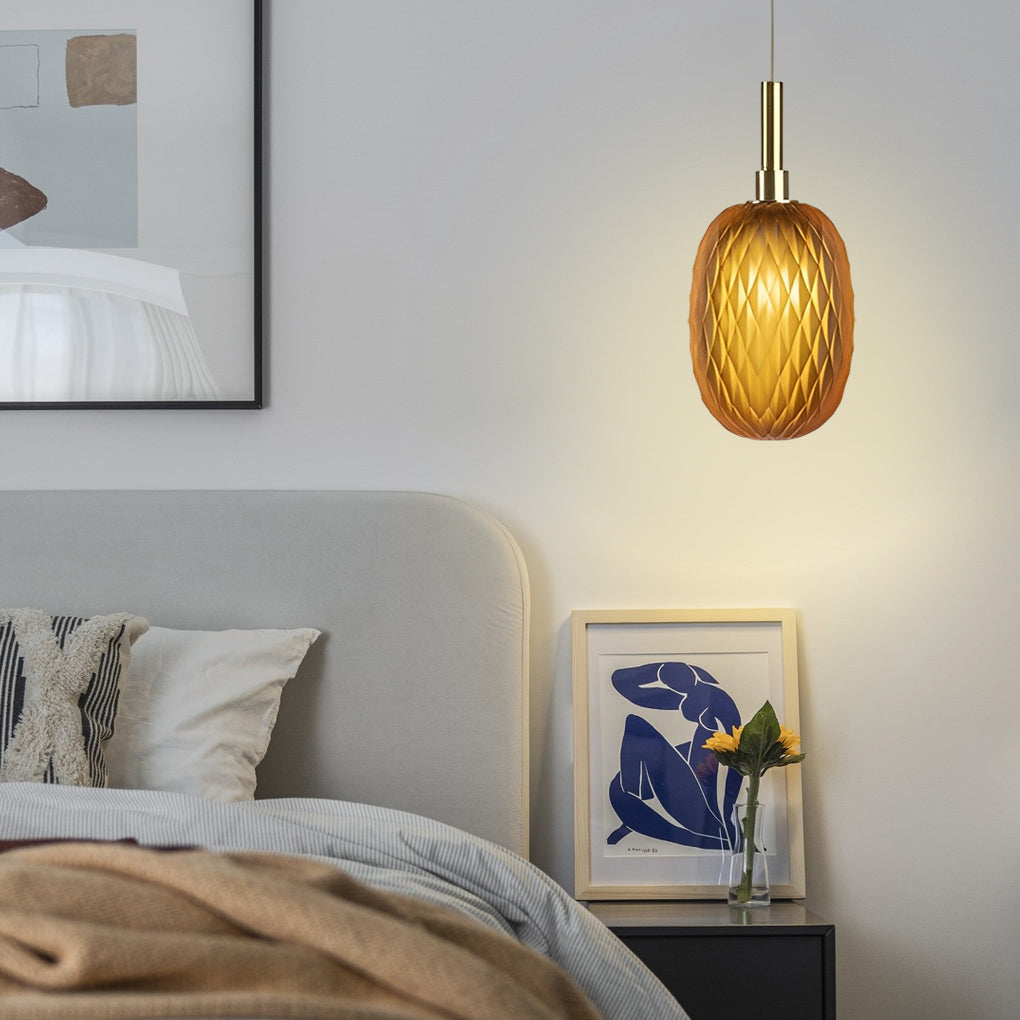 Modern small lantern transparent iron pendant lighting, Lighom — 4.7" H x 3.4" Dia / Smoke