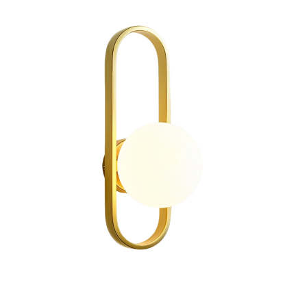 Creative Glass Shade Elliptical Iron Modern Wall Lights Fixture Wall Lamp-Lighom
