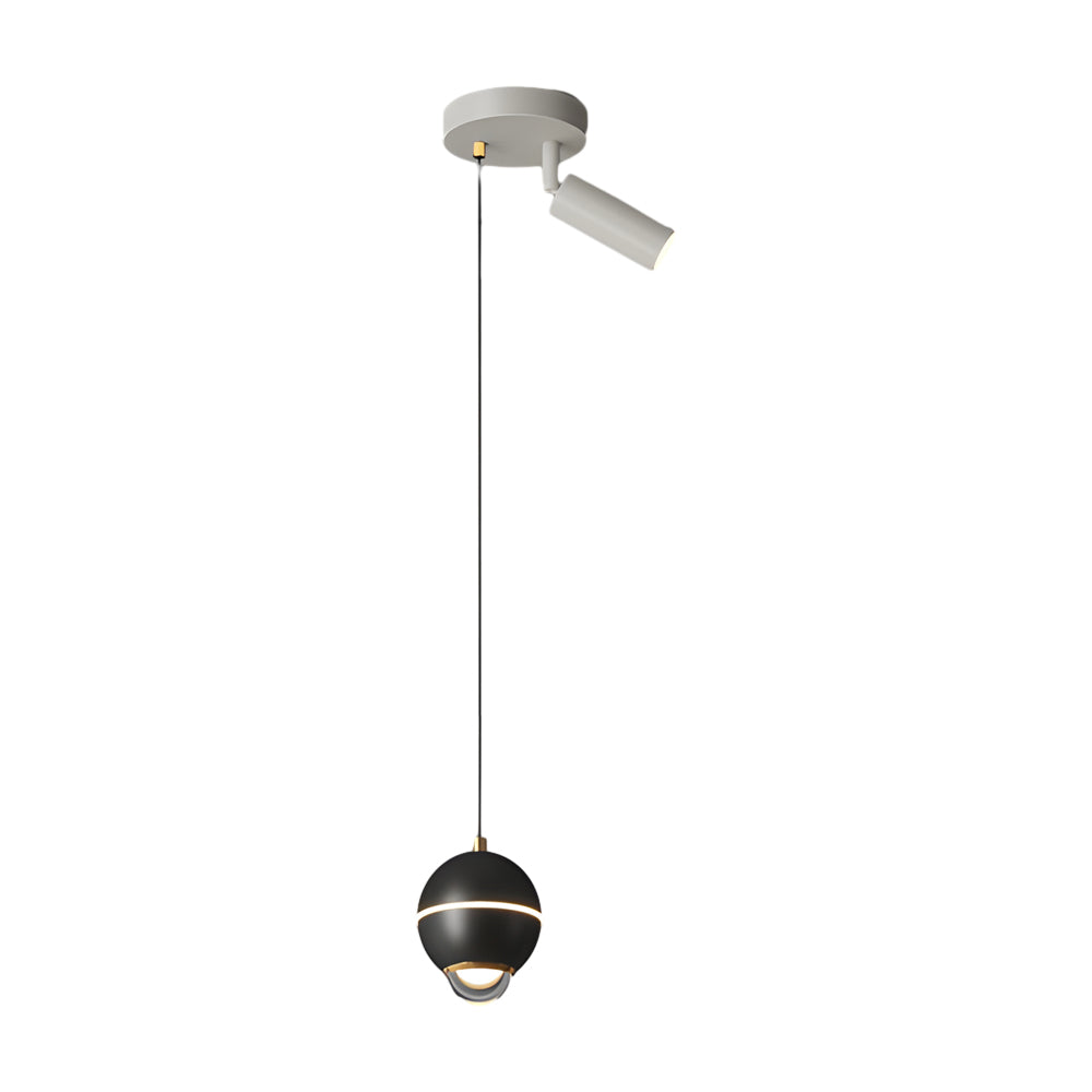 Small Metal Ball Modern Pendant with Spotlights