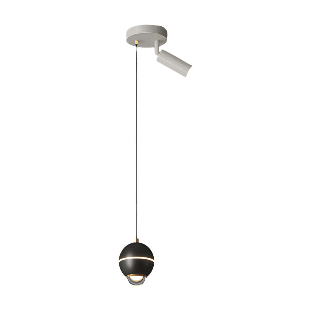 Small Metal Ball Modern Pendant with Spotlights